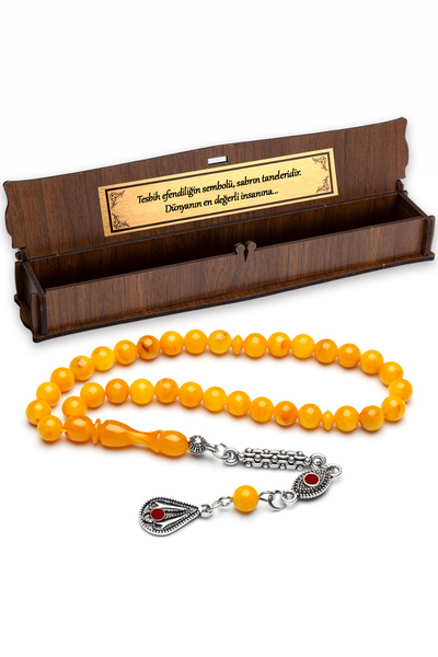 OTTOTESBİH Men's Gift 6mm Tiny Size Beirut Drop Amber Rosary