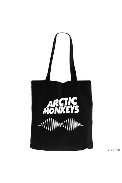 Z zepplin Arctic Monkeys Logo Black Canvas Tote Bag