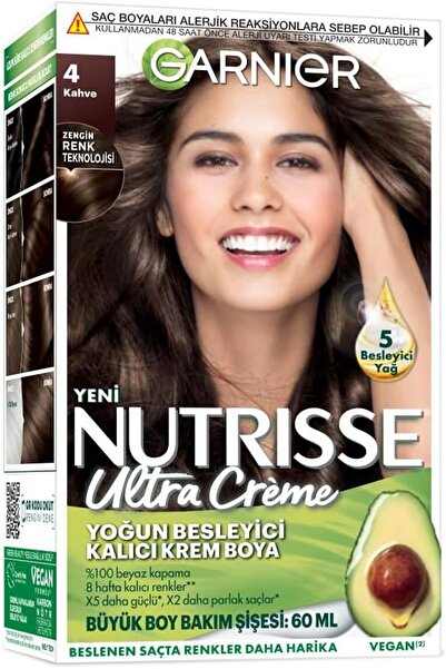 Garnier Nutrisse Yoğun Besleyici kalıcı Krem Saç Boyası 4 Kahve