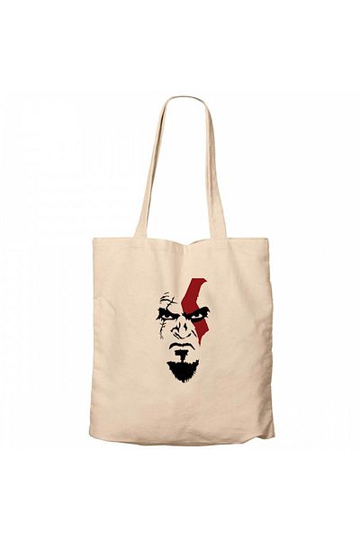 Z zepplin God of War Kratos Face Cream Zippered Cloth Bag Gabardine