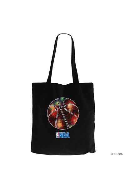 Z zepplin Geantă tote din pânză neagră NBA Galaxy