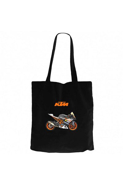 Z zepplin Ktm Rc 390 Black Canvas Tote Bag