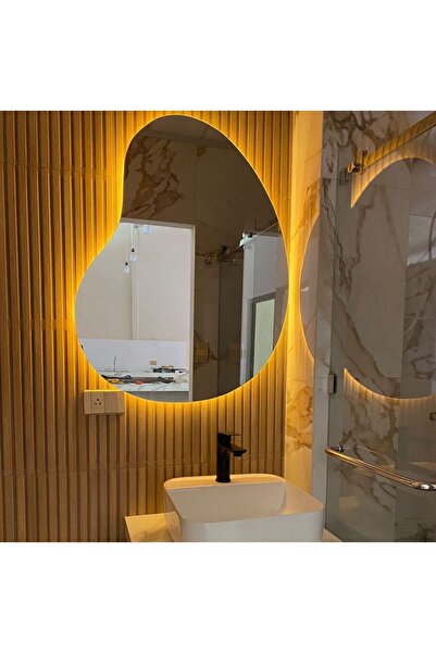 Lamra Dizayn Led 'li Işıklı Amadi Ayna Moderm Dekoratif Duvar Aynası