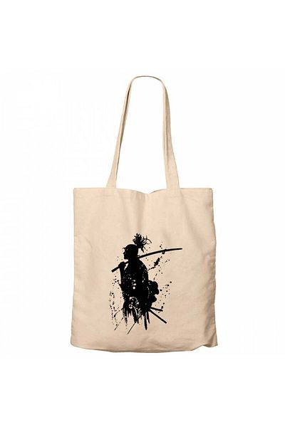 Z zepplin Τσάντα από καμβά Samurai Miyamoto Musashi Cream
