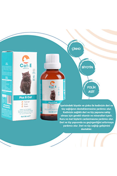 B PLUS KEDİLER İÇİN TÜY SAĞLINI DESTEKLEYİCİ MULTİVİTAMİN DAMLA