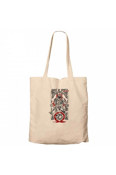 Z zepplin Τσάντα God of War Valhalla Cream Canvas Tote