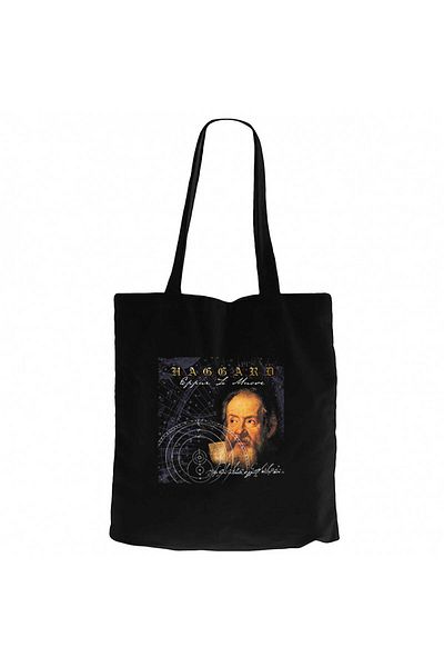 Z zepplin Haggard Eppur Si Muove Black Canvas Tote Bag