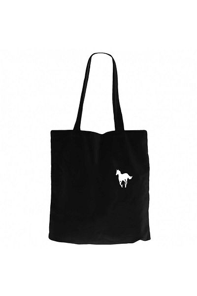 Z zepplin Deftones White Pony Logo Black Canvas Tote Bag