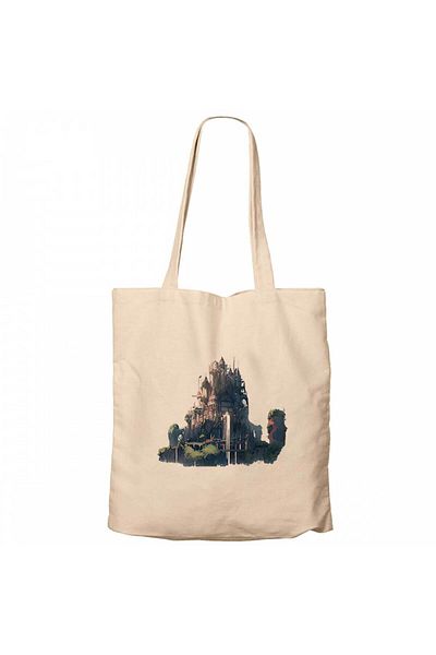 Z zepplin Υφασμάτινη τσάντα Water valley Castle Cream Canvas