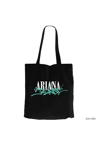 Z zepplin Ariana Grande Μαύρη υφασμάτινη τσάντα με φερμουάρ Gabardine