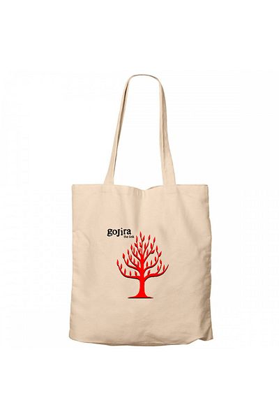 Z zepplin Gojira the Link Cream Zippered Cloth Bag Gabardine