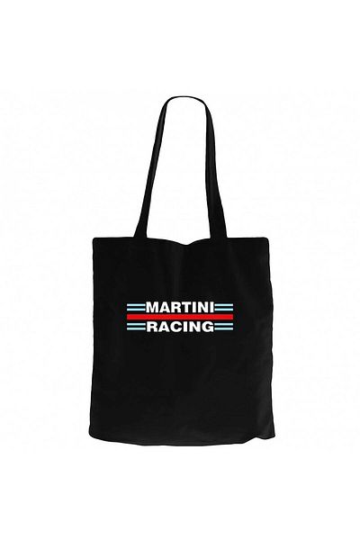 Z zepplin Martini Racing Black Canvas Tote Bag