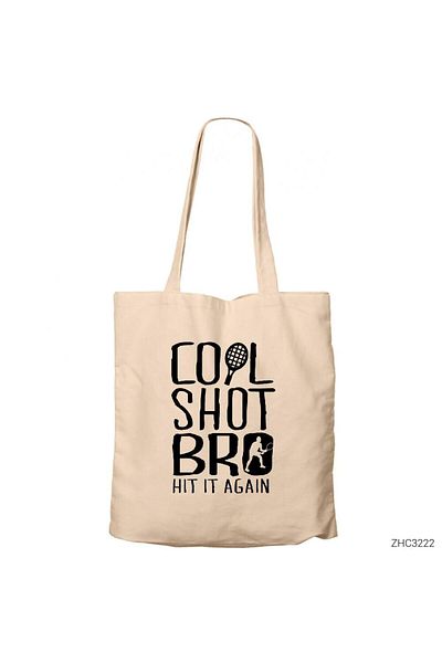 Z zepplin Tennis Cool Shot Bro Cream Zippered Cloth Bag Gabardine