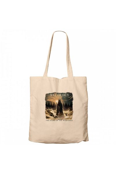 Z zepplin Black Veil Brides Wretched & Divine the Story of the Wild Ones Cream Zipper Cloth Bag Gabardine
