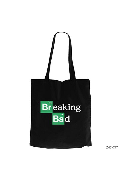 Z zepplin Breaking Bad Μαύρη υφασμάτινη τσάντα με φερμουάρ Gabardine