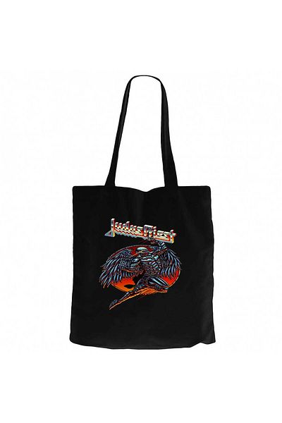 Z zepplin Judas Priest Angel Black Canvas Tote Bag