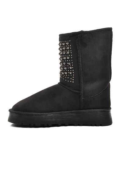 AYAKMOD Black Suede Women's Boots