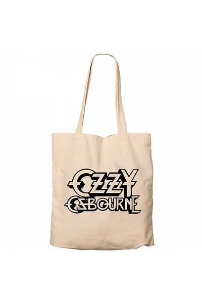 Z zepplin Ozzy Osbounre Logo Cream Zippered Cloth Bag Gabardine