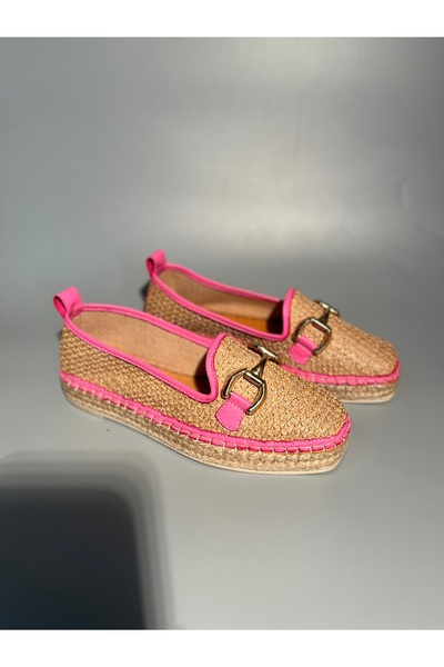 Butik Noble Shoes Hakiki Hasır&Deri Sandalet