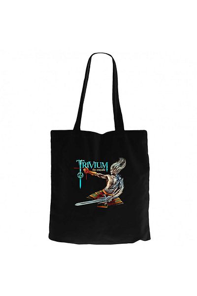 Z zepplin Trivium The Crusade Black Canvas Tote Bag