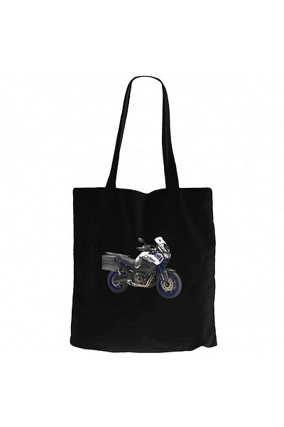 Z zepplin Yamha Xt1200Z Super Tenere Black Canvas Tote Bag