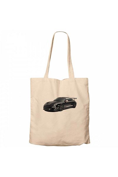 Z zepplin Porsche 911 Gt3 Cream Zippered Cloth Bag Gabardine