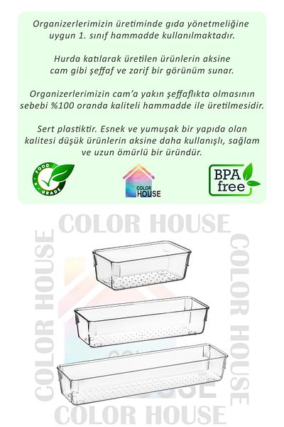 color house 6-частичен модулен органайзер за настолен плот, органайзер за чекмеджета