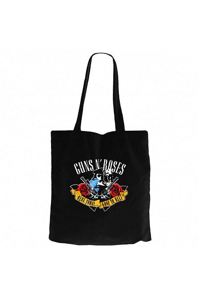 Z zepplin Guns N' Roses Gone to Hell Black Zipper Tote Bag Gabardine