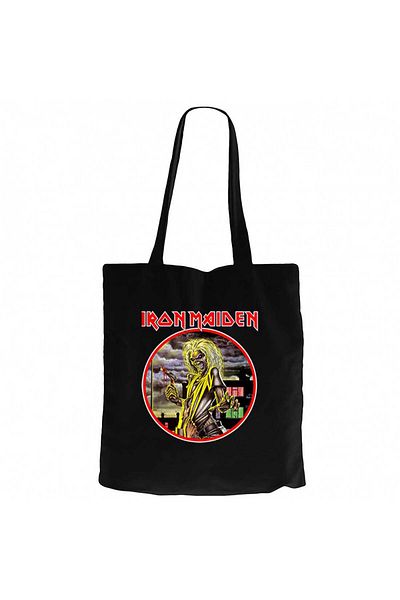 Z zepplin Iron Maiden Killers Black Canvas Tote Bag