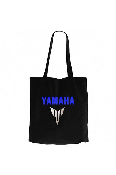 Z zepplin Yamha Mt07 Logo Blue Black Canvas Tote Bag