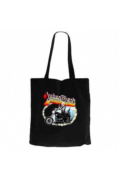 Z zepplin Judas Priest Rob Halford Μαύρη υφασμάτινη τσάντα με φερμουάρ Gabardine