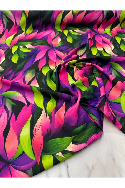 ipekkumaş Leaf Pattern Dress Shirt Crepe Fabric Our Product Is Sold in Pieces...