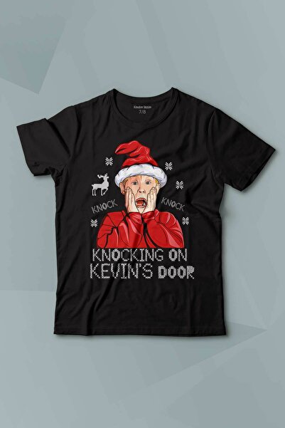 Kendim Seçtim Πρωτοχρονιάτικο εμπριμέ - Home Alone Kevin Merry T-shirt με κον...