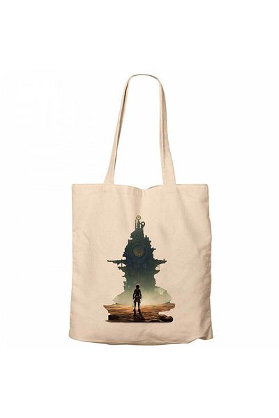 Z zepplin Last Warrior Cream Zippered Cloth Bag Gabardine