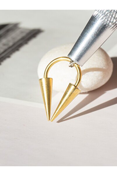 MORNEVA Cerrahi Çelik | Uzun Sivri Uçlu Yarım Halka Helix Septum Piercingi (1...