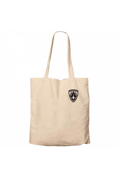 Z zepplin Guardians of the Galaxy Badge Cream Zippered Cloth Bag Gabardine
