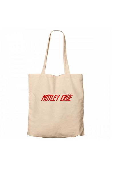 Z zepplin Mötley Crüe 1981 Cream Zipper Cloth Bag Gabardine