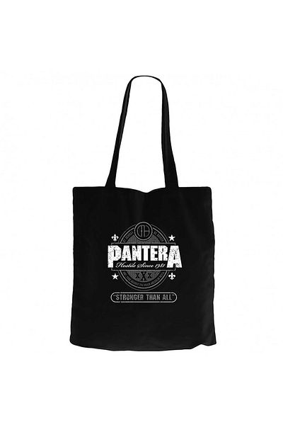 Z zepplin Pantera Stronger Than All Black υφασμάτινη τσάντα με φερμουάρ Gabardine