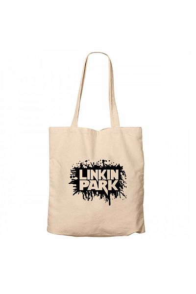 Z zepplin Linkin Park Underground Cream Zippered Cloth Bag Gabardine