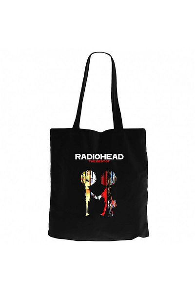Z zepplin Radiohead the Best of Black Zippered Cloth Bag Gabardine