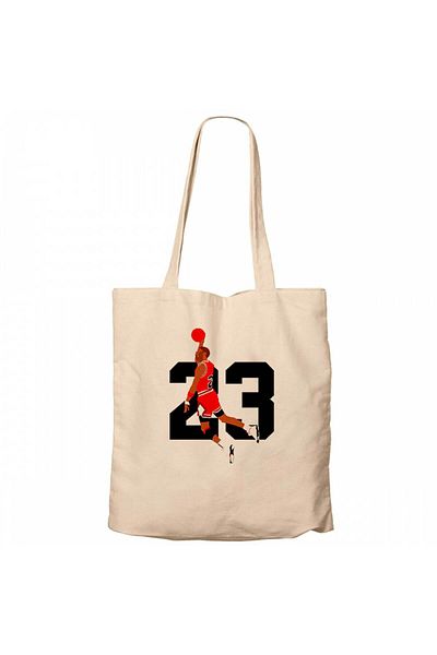 Z zepplin Michael Jordn Smac Cream Zippered Cloth Bag Gabardine