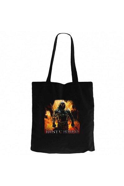 Z zepplin Disturbed Indestructible Black Canvas Tote Bag