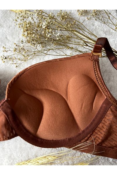 MİSTİRİK Blera Model Femei - Sutien dublu push-up și cu sârmă de culoare cupru