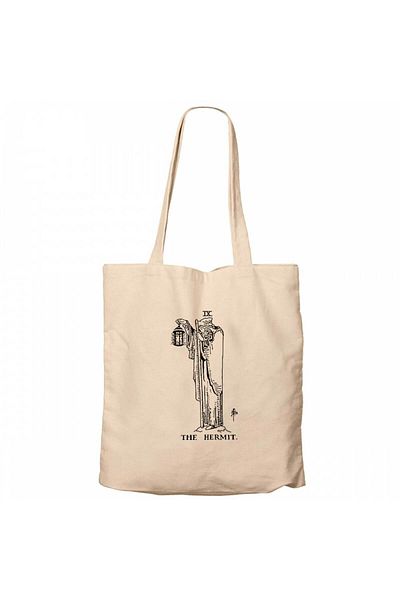 Z zepplin Led Zeppelin the Hermit Cream Zippered Cloth Bag Gabardine