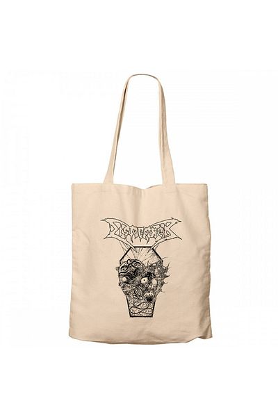 Z zepplin Dismember Skull Cream Zippered Cloth Bag Gabardine