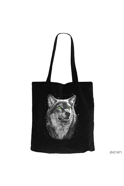 Z zepplin Wolf - Wolf Black Canvas Tote Bag