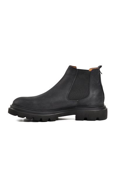 Dr.Flexer Ayakmod Black Nubuck Men's Chelsea Boots