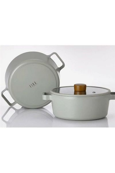 NEOFLAM Korean Neoflam Fika pots, capacity 24cm, light green