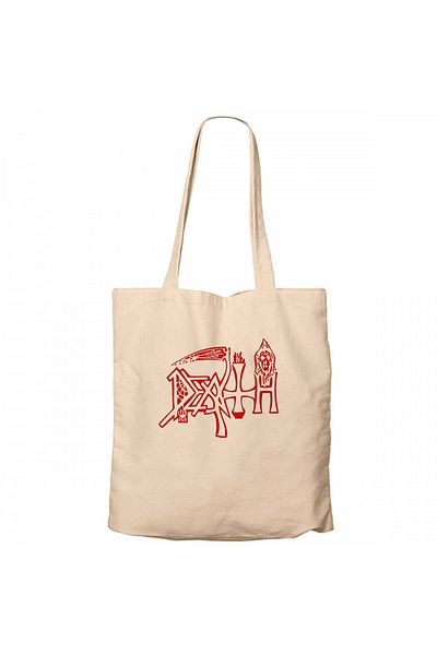 Z zepplin Death Logo Cream Zippered Cloth Bag Gabardine