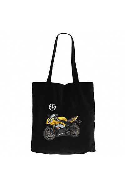 Z zepplin Yamha Yzf-R1 Supersport Black Canvas Tote Bag